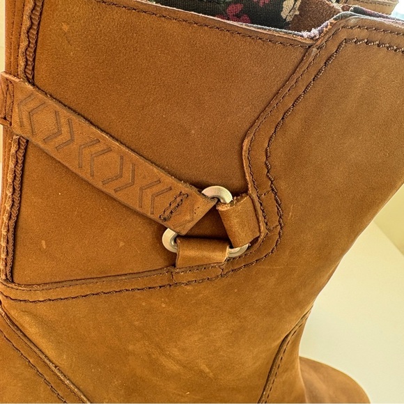 Teva Foxy Mid Boot waterproof Brown leather nubuck leather side zip 10 - Picture 2 of 15